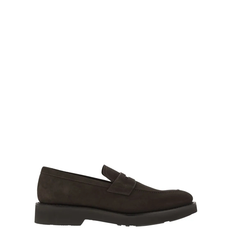 Church's Mocassin Suede Calfskin Moccasin With Tapered Silhouette Brown