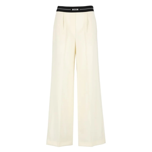 MSGM  Wool Pants White