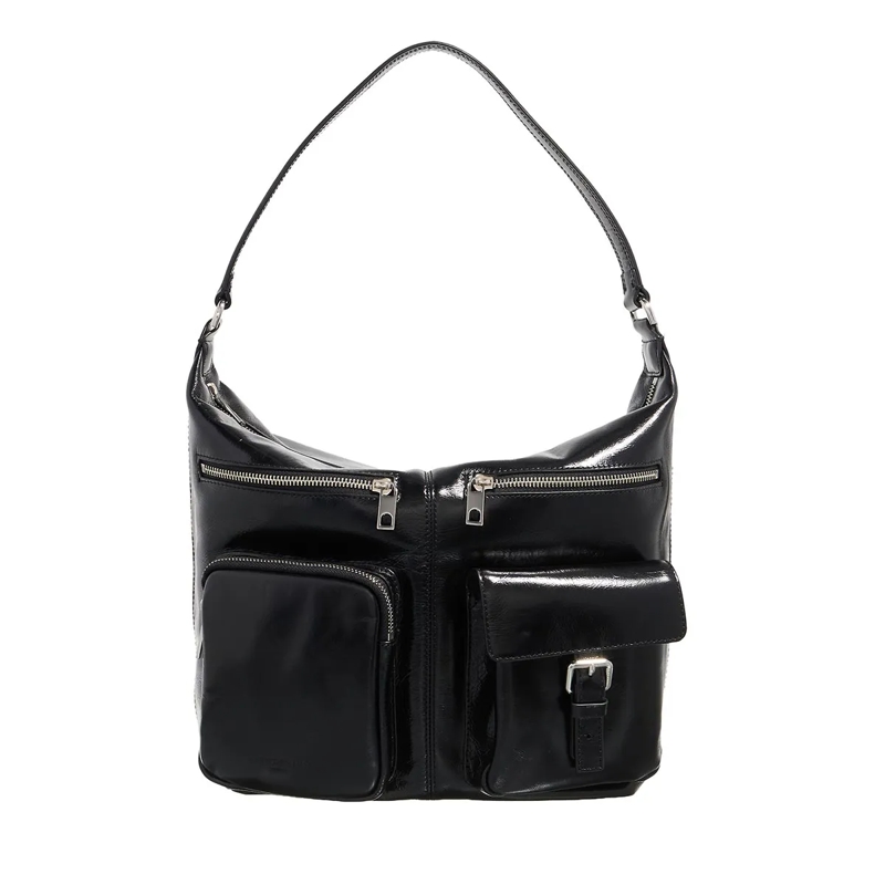 Liebeskind Berlin Shoulder Bag Andrea Lack Distressed Black
