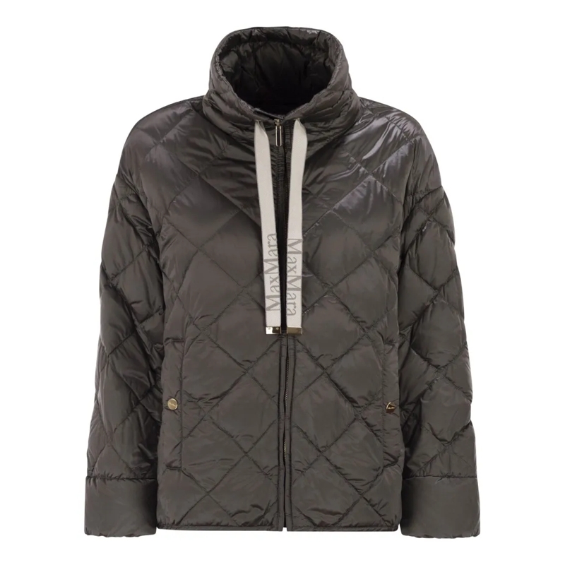 Max Mara  Mtcpisoft - Padded Jacket In Water-Repellent Canva Grey
