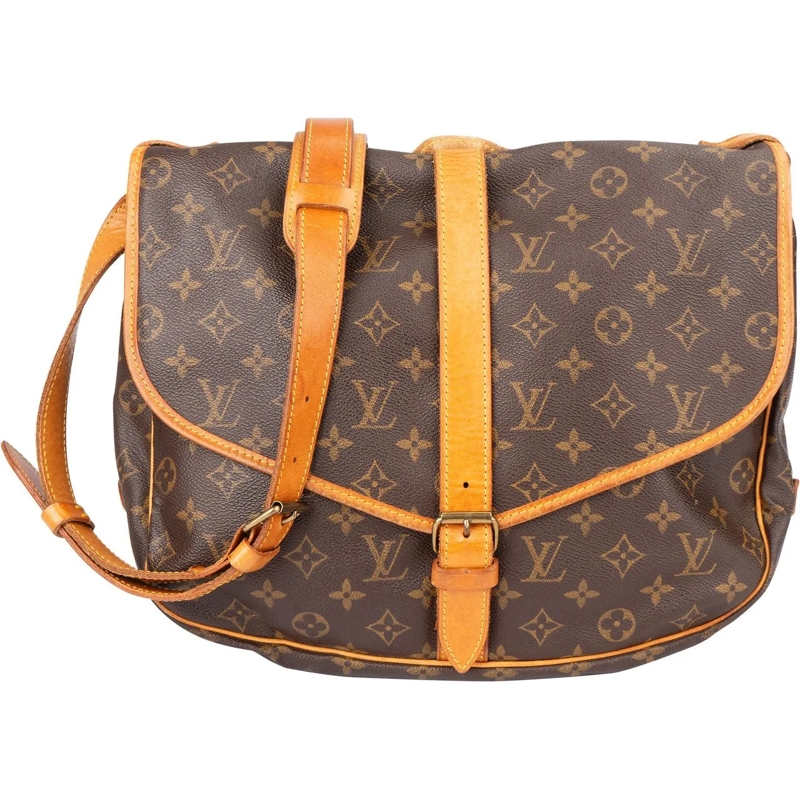 Louis Vuitton Schultertasche Louis Vuitton Canvas Monogram Saumur 35 Crossbody  braun