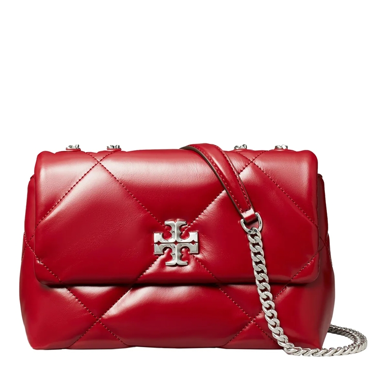 Tory Burch Crossbody Bag Kira Diamond Quilt Small Convertible Shoulder Bag Red