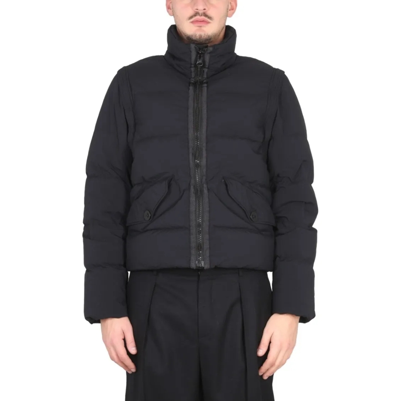 Ten C Doudoune Down Jacket With Removable Sleeves Black