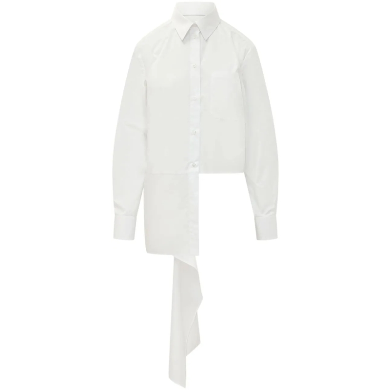 MSGM Bluse Camicia con Colletto Classico e Tasca weiß