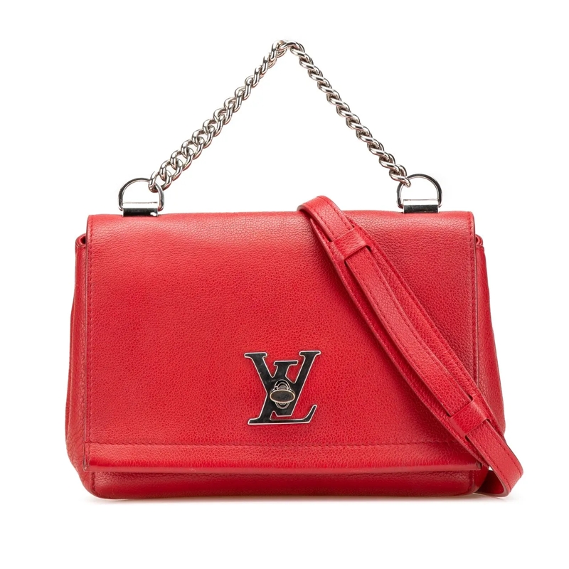 Louis Vuitton Sac à bandoulière Leather Lockme II BB rot