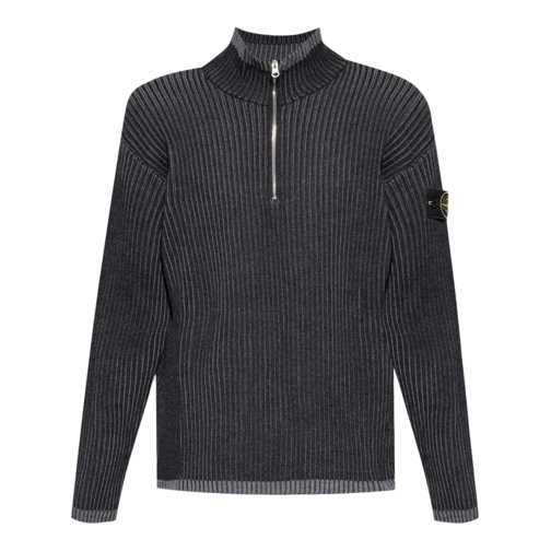 Stone Island Vest Quarter-Zip Cardigan Grey