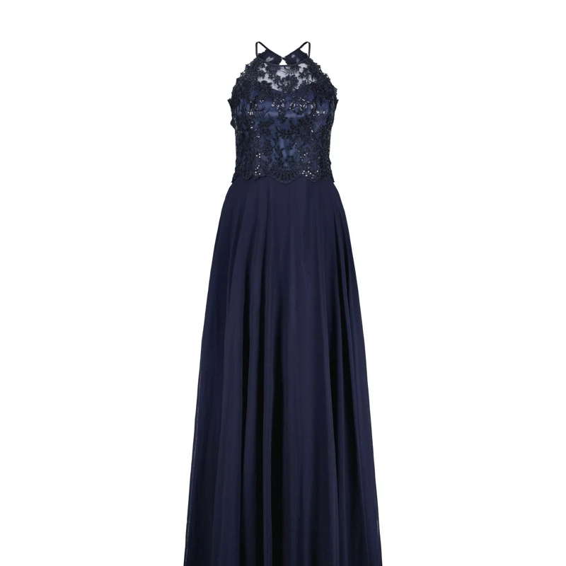 Vera Mont Maxikleid Cocktailkleid mit Paillettenbesatz Dunkelblau(Image 2)