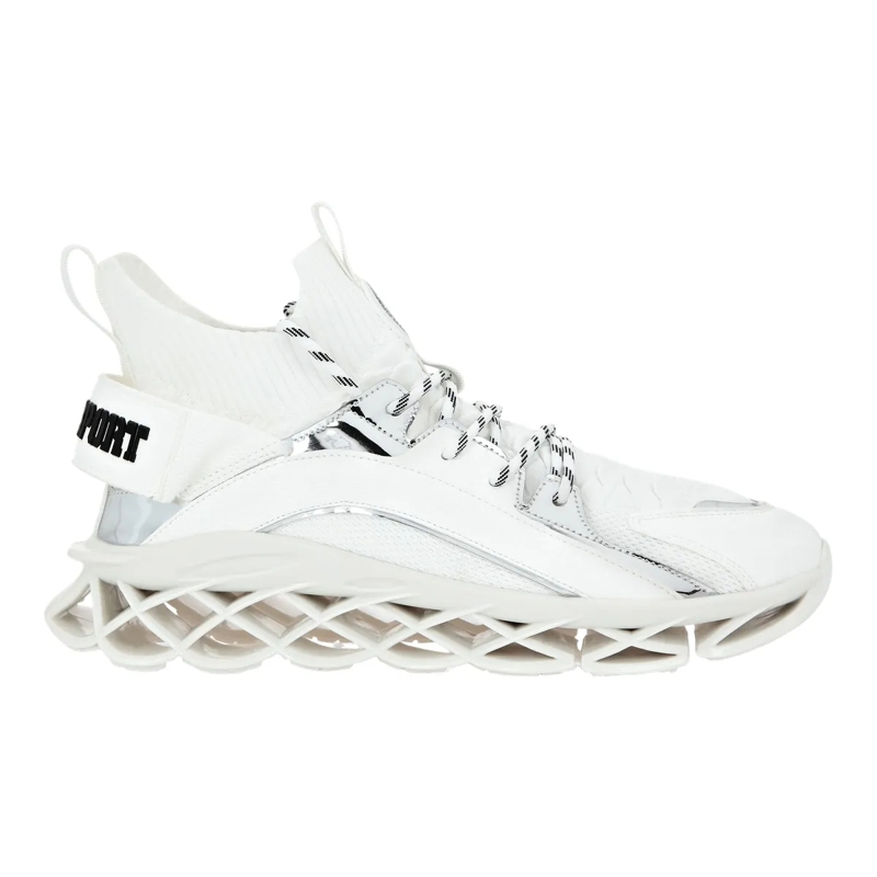 Plein Sport Low-Top-Sneaker Runner Sneaker Tiger weiss