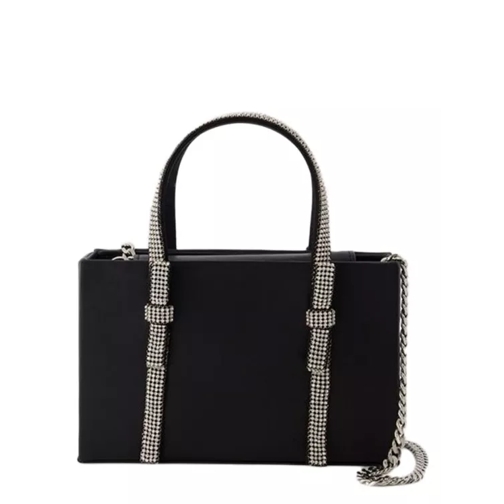 Kara Bow Midi Handbag - Leather - Black Black Draagtas