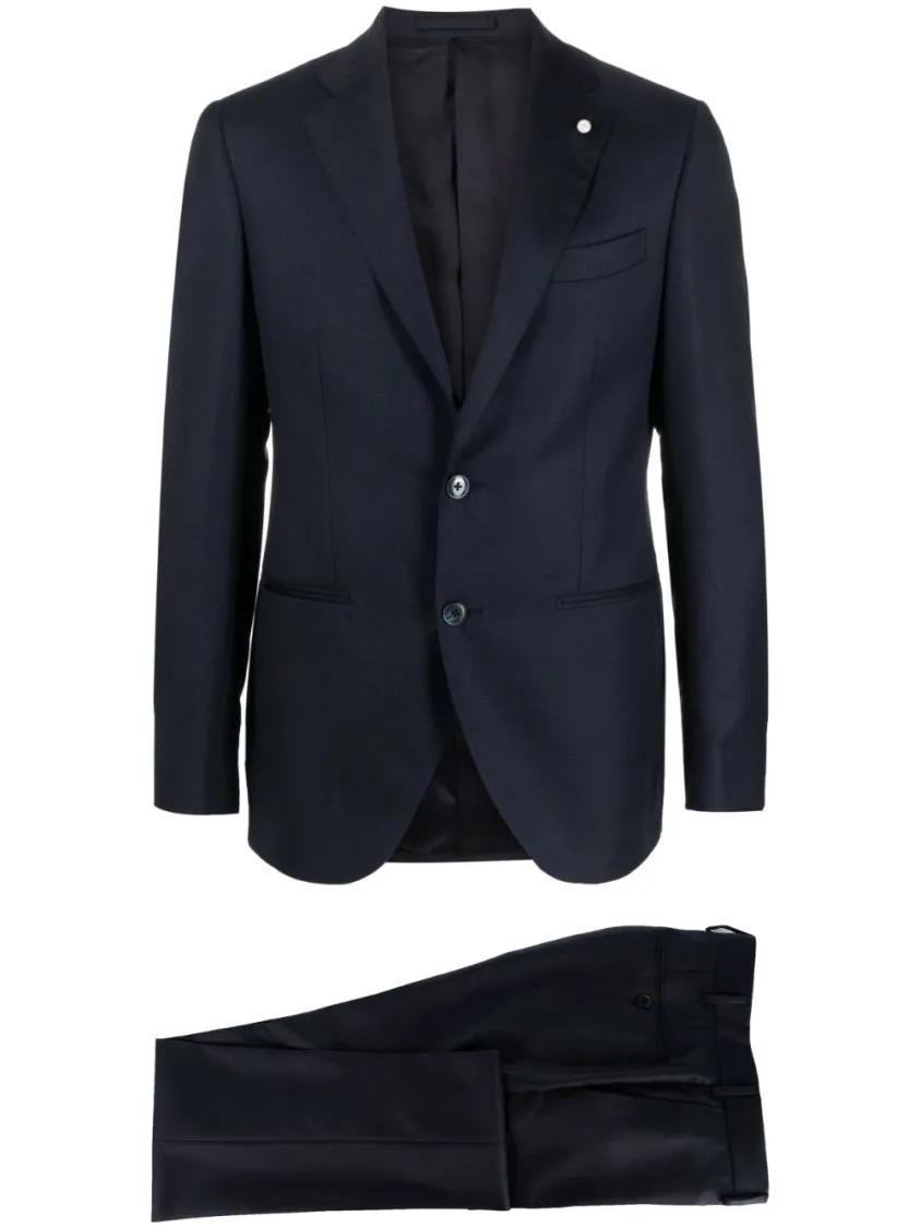 Thumbnail - Luigi Bianchi - Suit With Logo - Größe 52 - blau