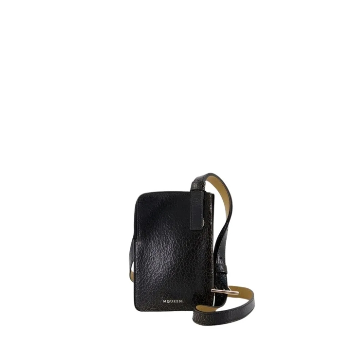 iPhone・スマホケース Alexander Mcqueen Sling Crossbody - Leather - Black Alexander McQueen Sling Crossbody - Leather - Black Black