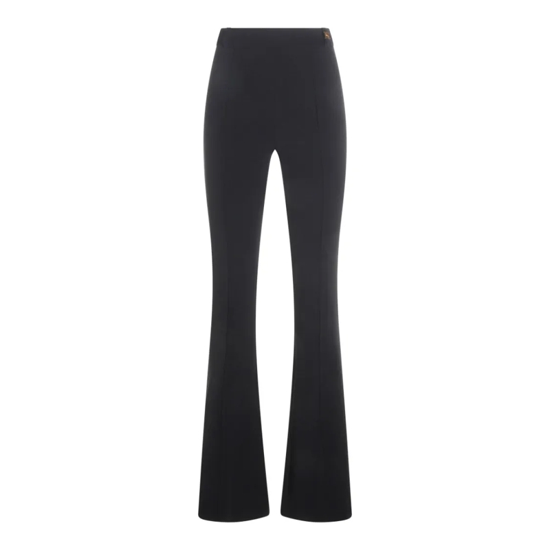 Elisabetta Franchi  Straight-Leg Trousers With Tailored Design Black