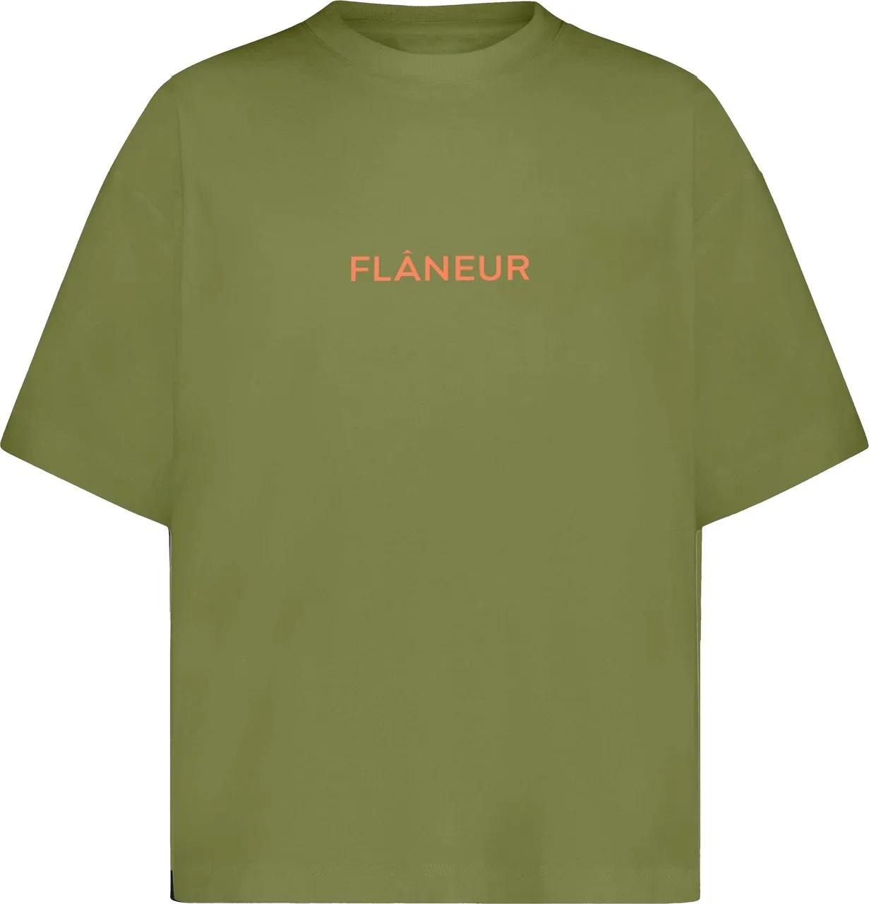Thumbnail - Flâneur - Box Logo T-Shirt  Khaki - Größe S - green