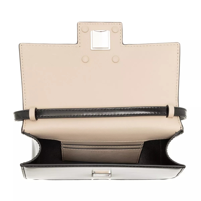 Tory Burch Satchel Trend Spazzolato Mini Top-Handle Bag Black(Image 6)