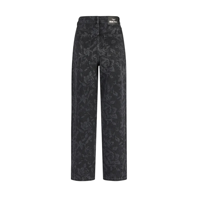 Marc Aurel Ausgestellte Jeans Der Print verleiht dieser Barrel-Fit-Jeans einen b schwarz(Image 5)