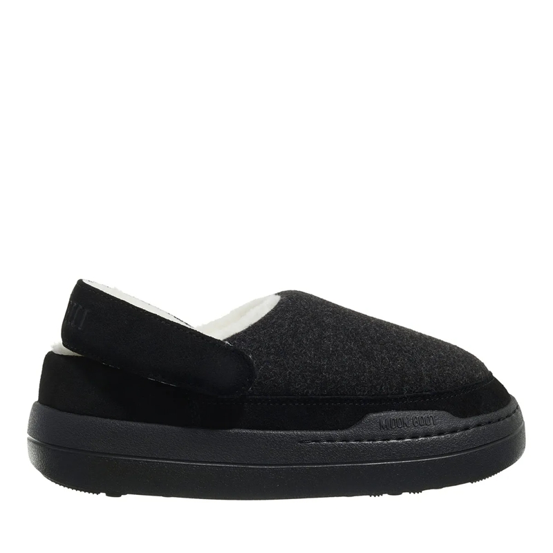 Moonboot Hausschuhe Mb Park Clog Fel Black Melange