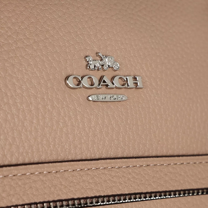 Coach Shopper Whls Pebbled Lthr Taylor Tote Taupe(Image 4)