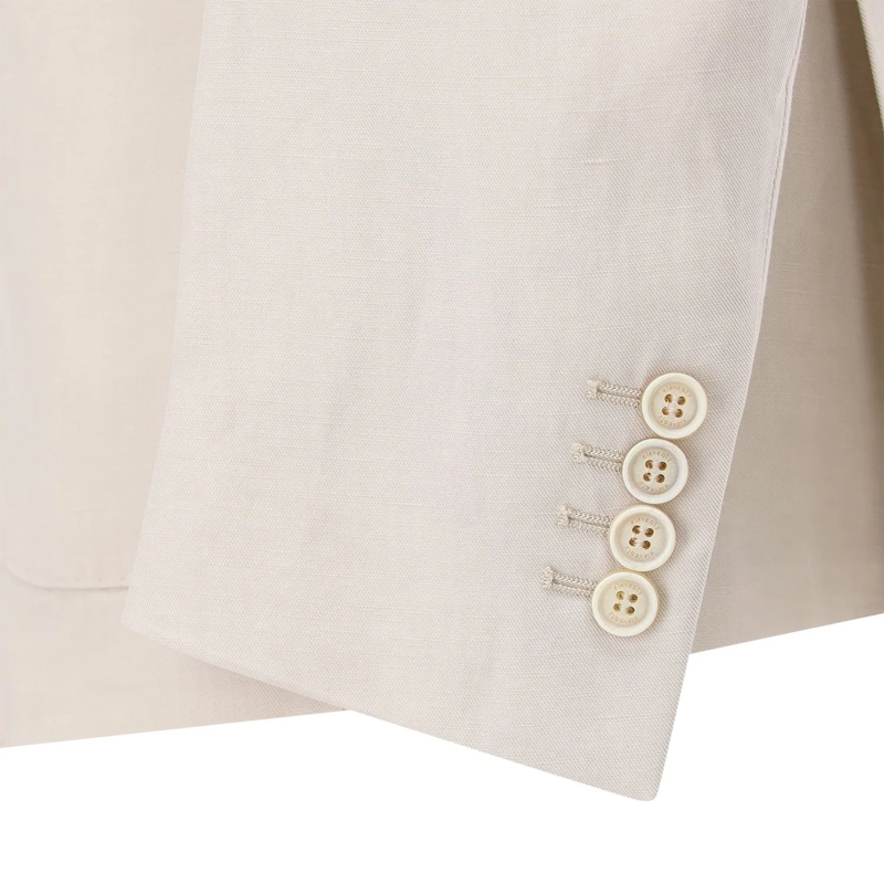 Eleventy Anzugjacke Anzugsakko aus Leinen-Mix beige(Image 10)