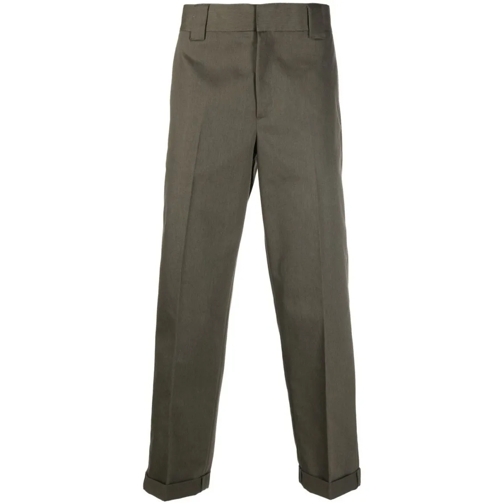 Golden Goose  Military Green Straight-Leg Crop Trousers Green