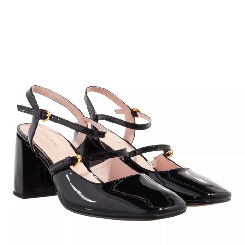 Coccinelle Sandal Single Sole Patent Leather / Noir Noir Strappy sandaal