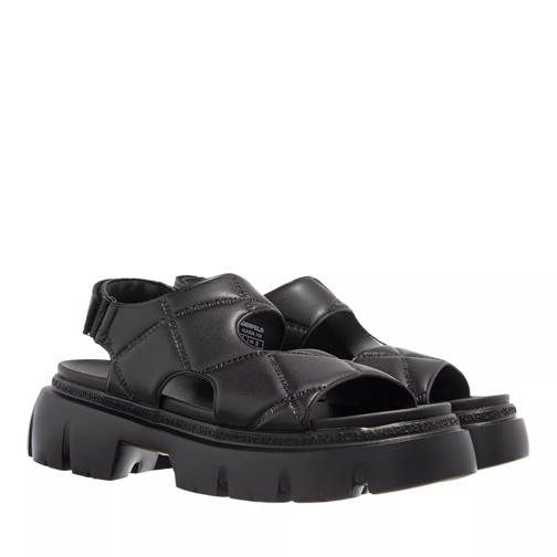 Karl Lagerfeld SUN TREKKA Quilted K-Kross Sandal Black Sandalo