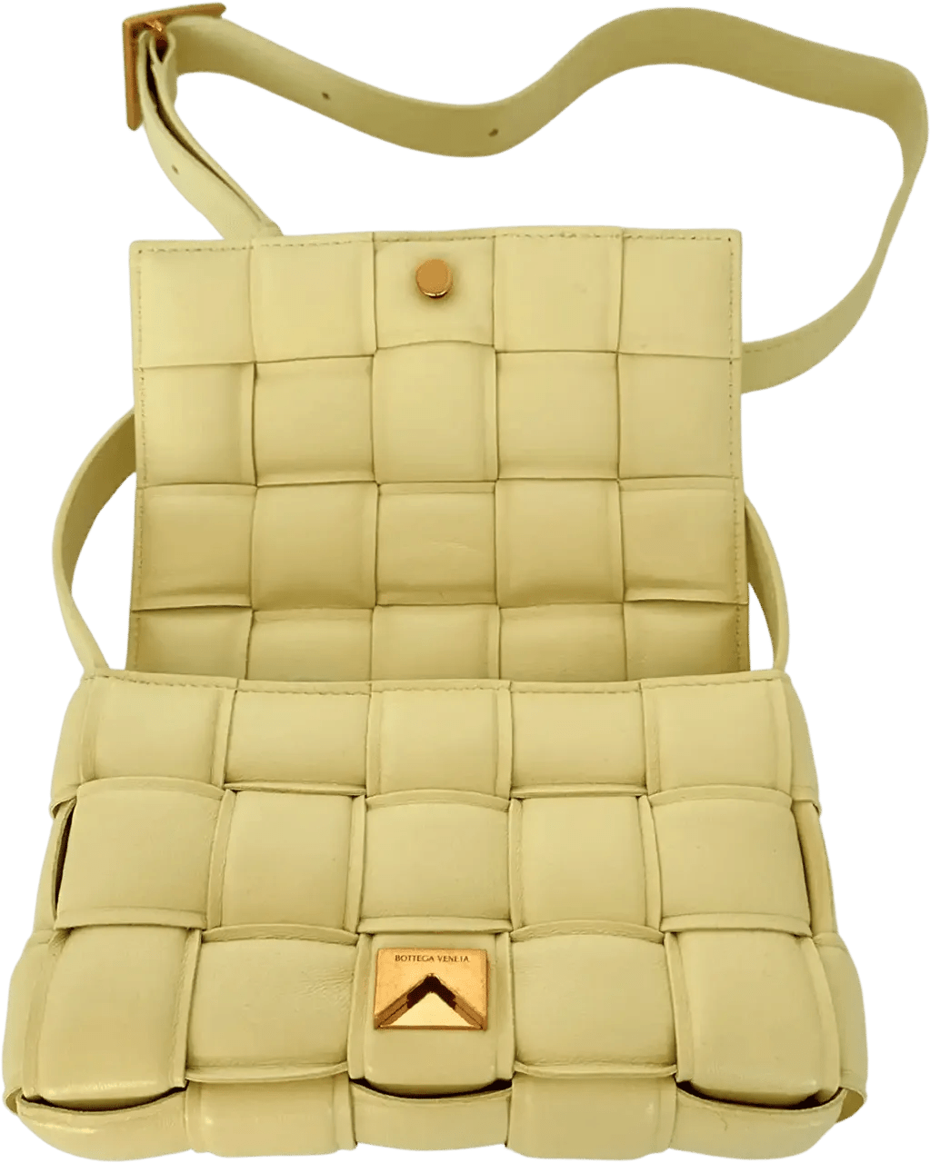 Thumbnail - Bottega Veneta Hobo Bags - Bottega Veneta Padded Cassette Small Ice Cream / u - Gr. unisize - in Gelb - für Damen