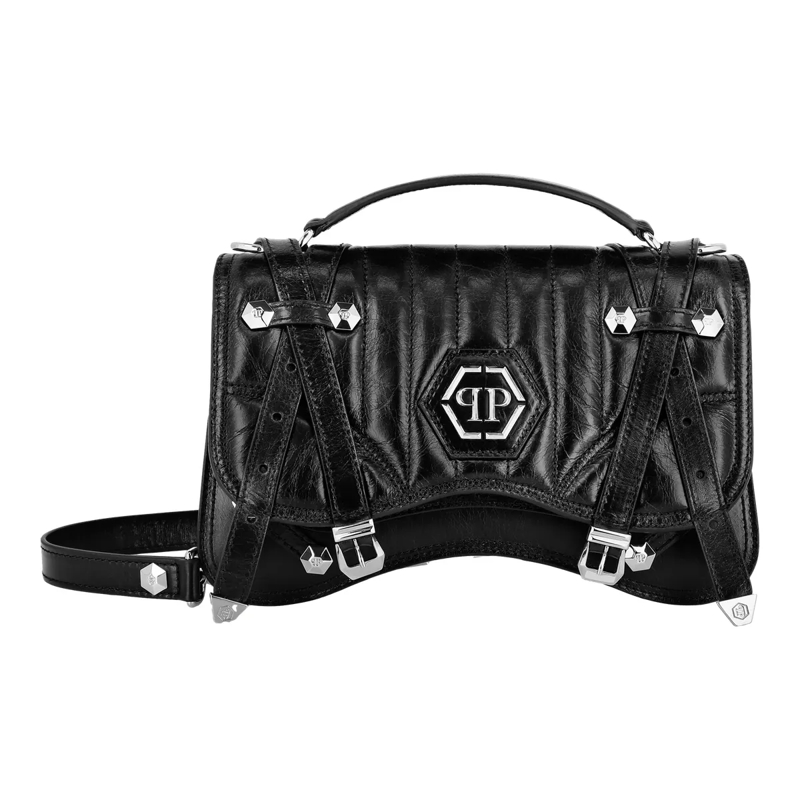 Philipp Plein Crossbody Bag Henkeltasche Hexagon schwarz