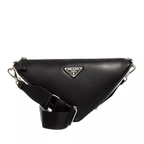 Prada Triangle Smooth Crossbody Bag Black Sac à bandoulière