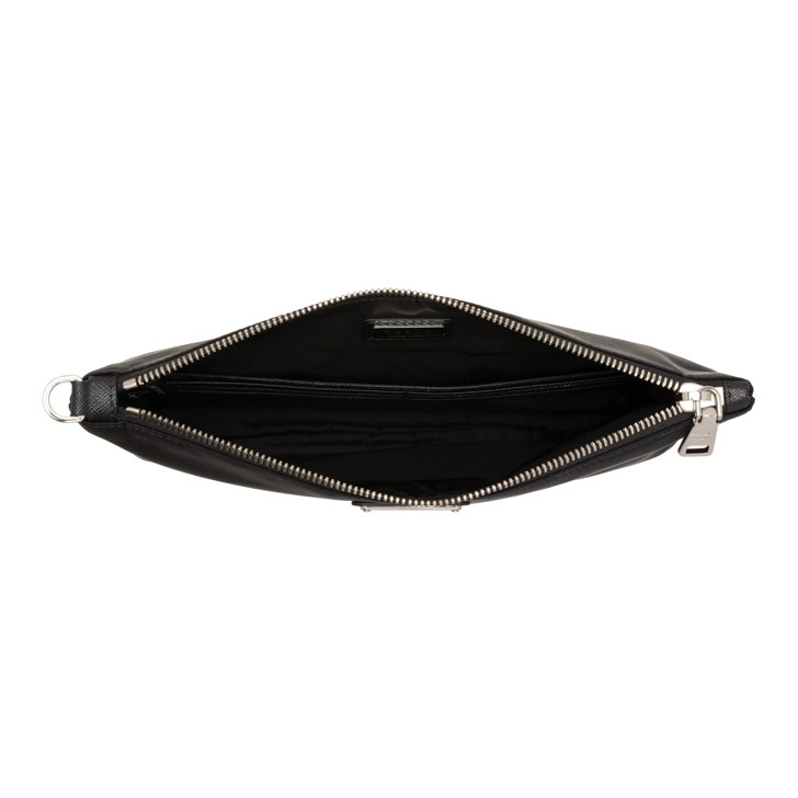 Prada Common Traingle Logo Clutch Black Clutch