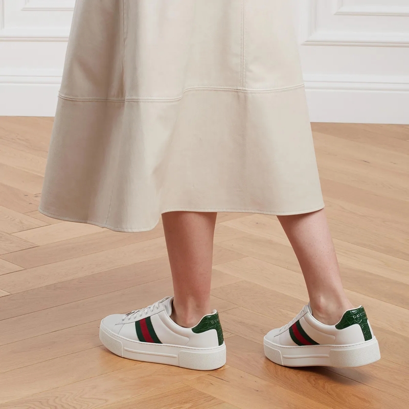 Gucci Low-Top-Sneaker Women's Ace Sneaker White / Green / Red(Image 3)