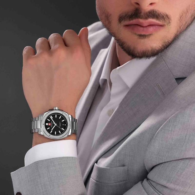 Swiss Military Hanowa Automatikuhr Quarzuhr Sirius silber(Image 5)