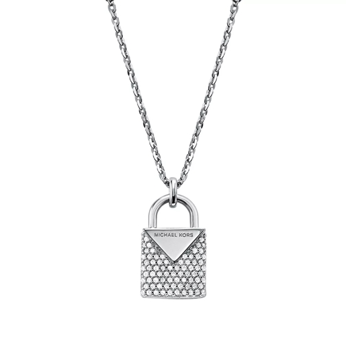 Michael Kors MKC1040AN040 Padlock Pendant Silver Short Necklace