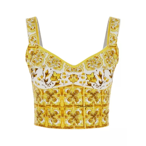 Dolce&Gabbana Top Tris Maiolica Yellow 