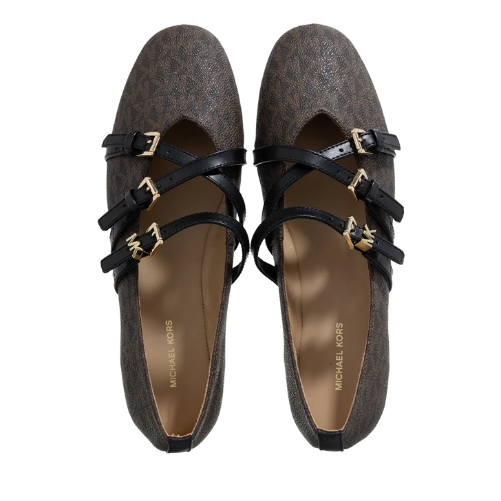 Michael Kors Indy Flex Ballet Blk/Brown | Ballerina Slipper