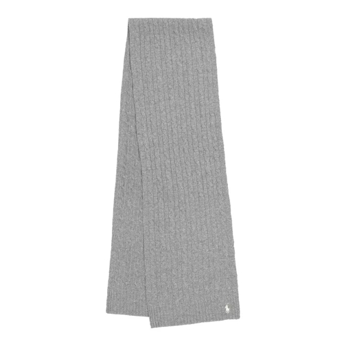Polo Ralph Lauren Wool Cashmere Oblong Scarf Fawn Grey Écharpe en laine