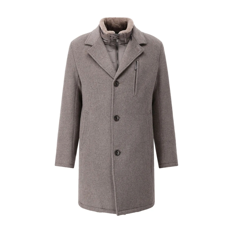 Gimo's Blazer Mantel aus Woll-Mix Braun