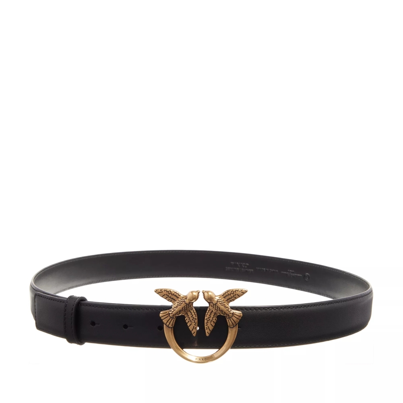 Pinko Ceinture en cuir Love Berry H3 Belt Nero-Antique Gold(Image 3)