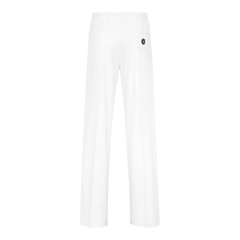 Philipp Plein Hose Hose Mit Weitem Bein weiss(Image 3)