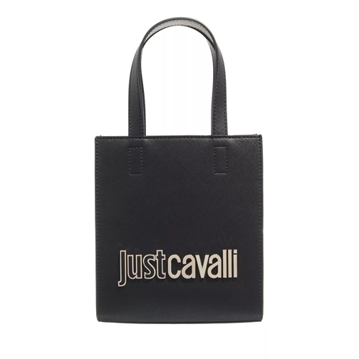 Just Cavalli Range B Metal Lettering Sketch 1 Bags Black Crossbodytas