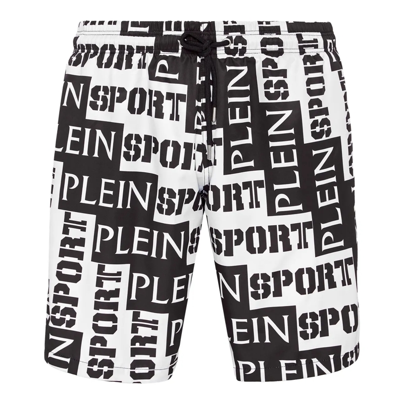 Plein Sport Shorts Badehose weiss