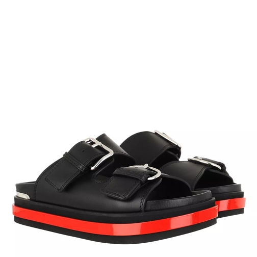 Alexander McQueen Platform Sandals Black/Red Slide