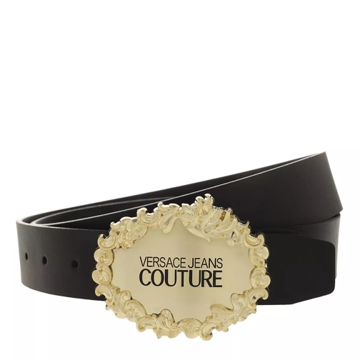 Versace Jeans Couture Golden Logo Belt  Black Cintura in pelle
