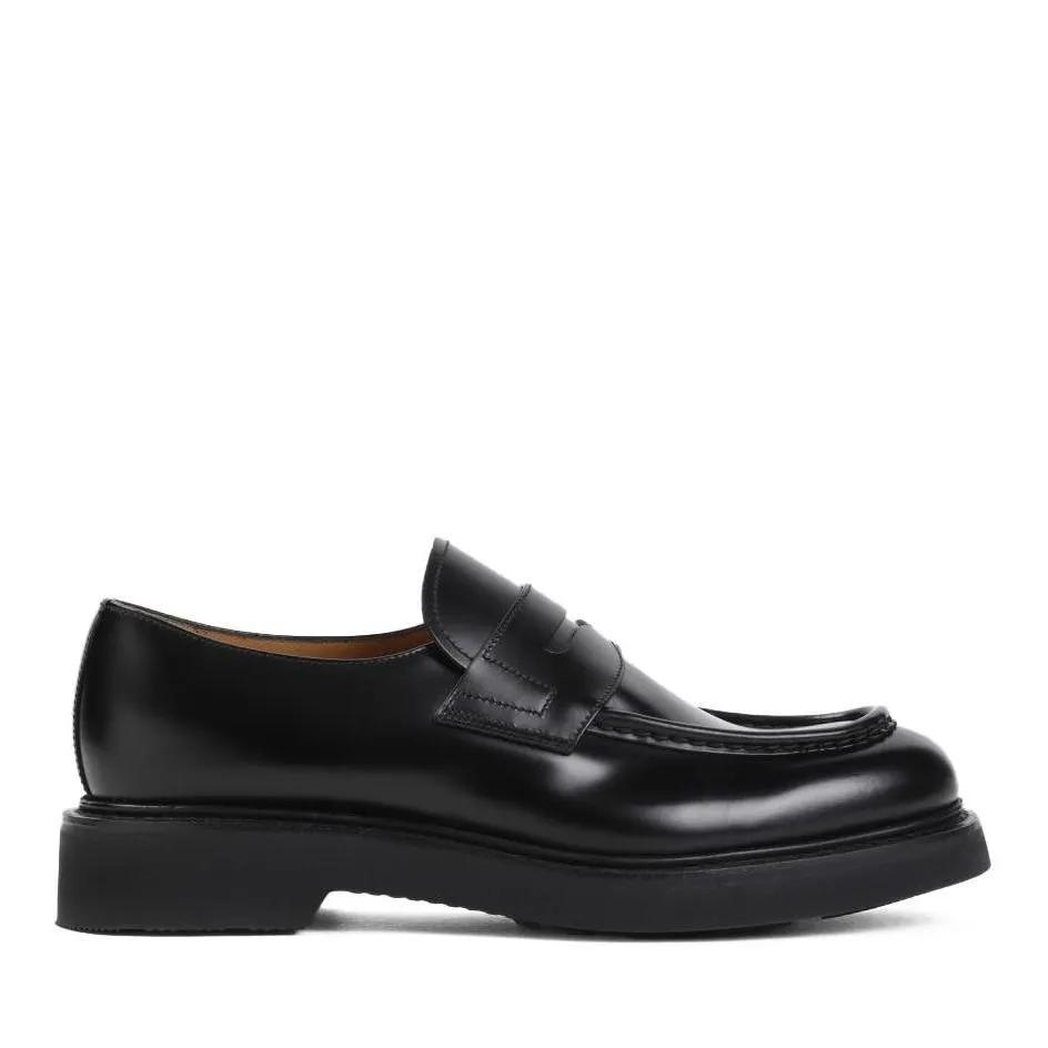 Thumbnail - Church's Loafer - Black Calf Leather Lynton Loafers - Gr. 7_5 - in Schwarz - für Damen