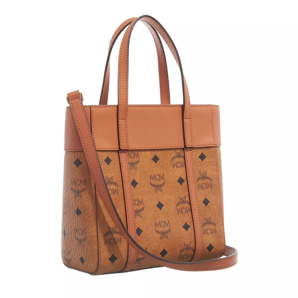 Mcm small shop shopper tote