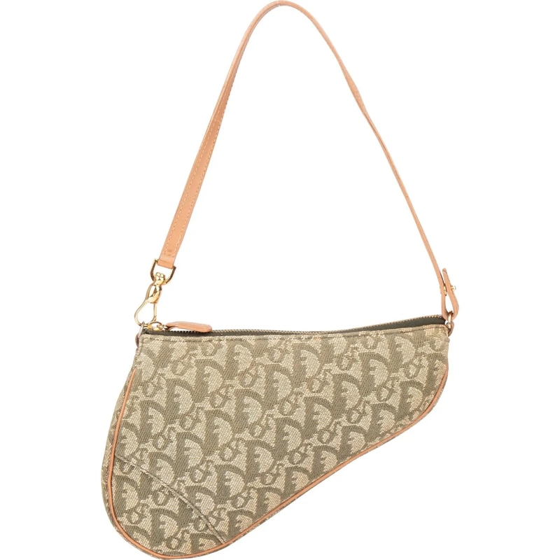 Christian Dior Schultertasche Christian Dior Trotter Monogram Mini Saddle Handba mehrfarbig