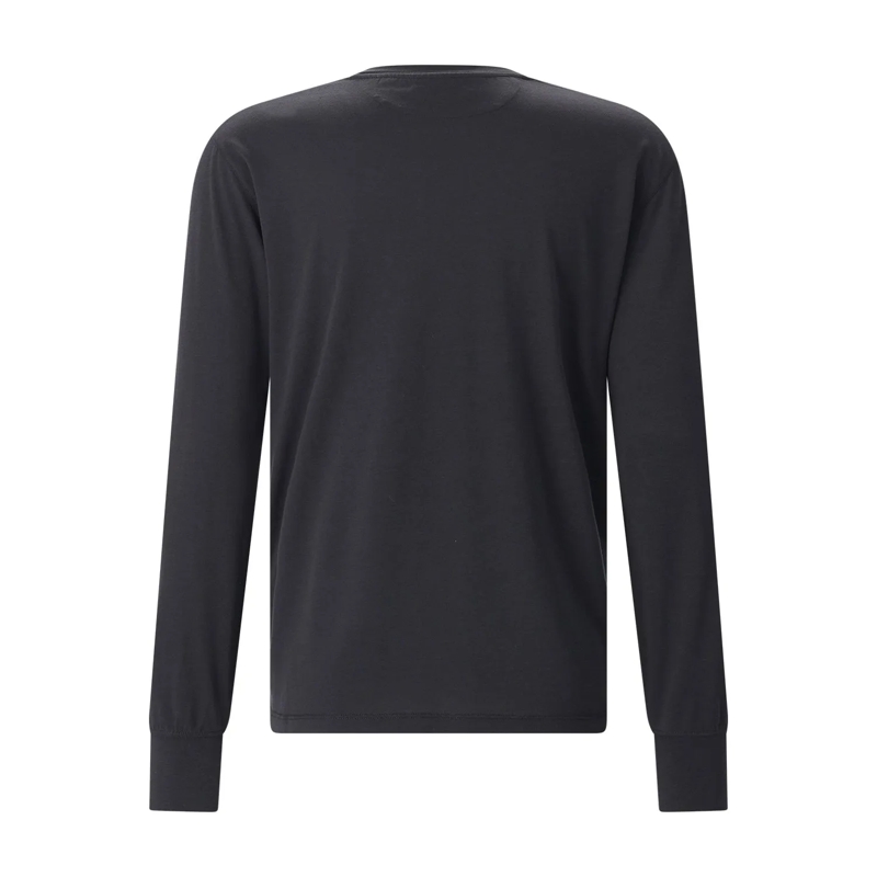 Tom Ford T-Shirt Long-Sleeved Black T-Shirt With Ribbed Cuffs Black(Image 3)