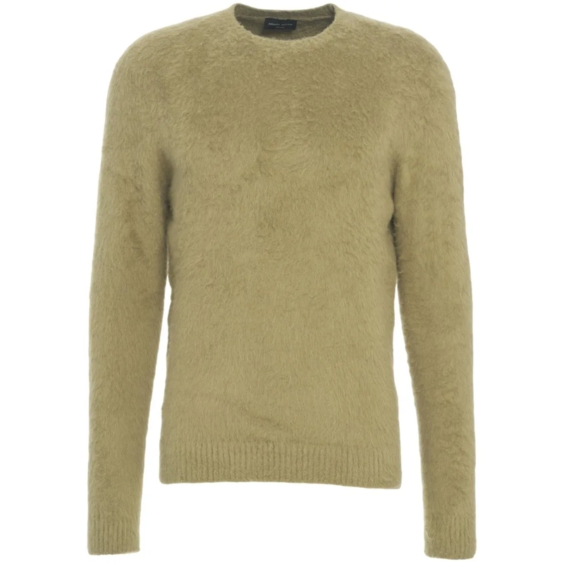 Roberto Collina  Brushed knit sweater grün