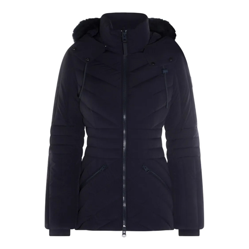 Mackage  Quilted Fitted Coat With Detachable Fur-Trimmed Ho Black