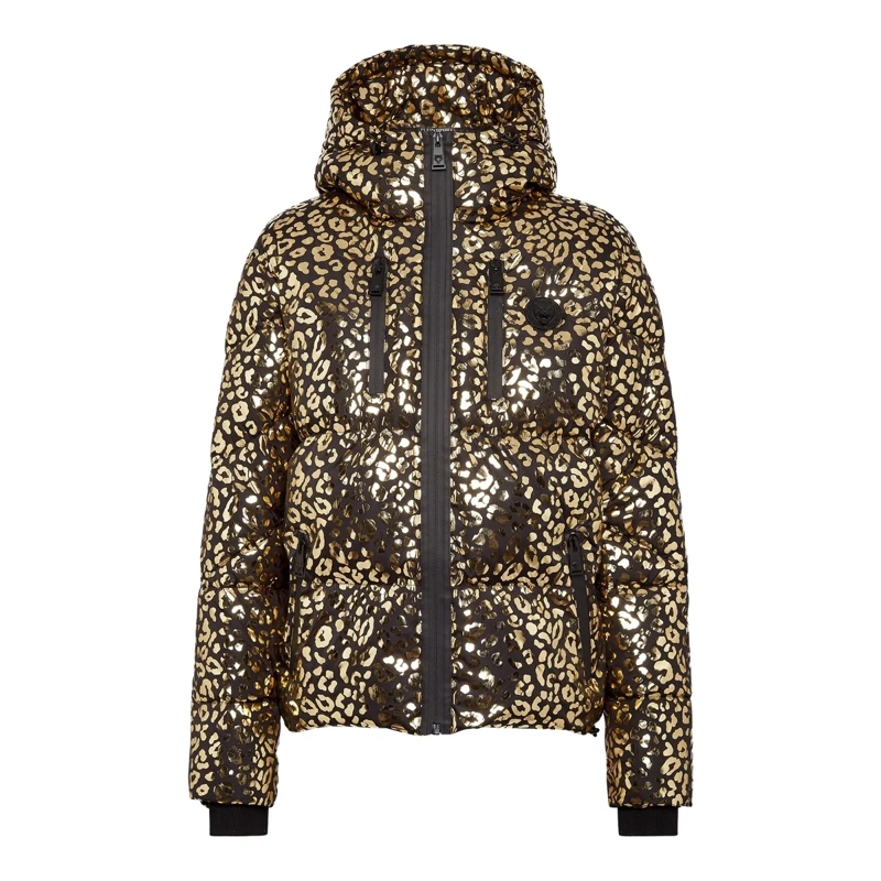 Plein Sport Daunenjacke Jacke Leopard gold