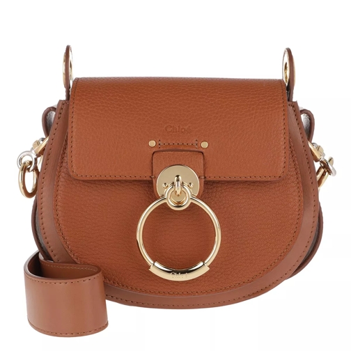 Chloé Tess Shoulder Bag Small Leather Caramel Cross body-väskor